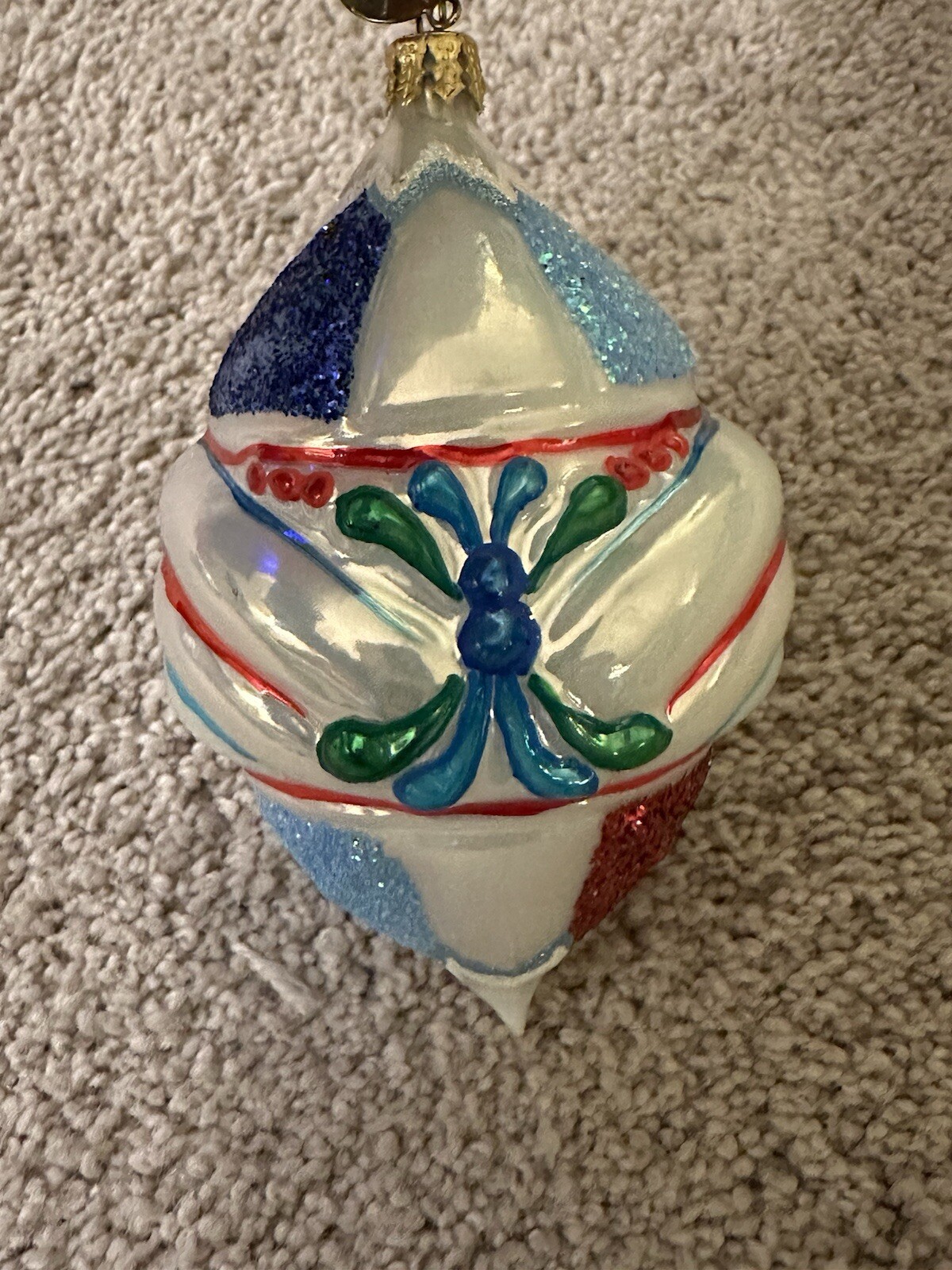 Grandmas Own Vintage Fantasia Christopher Radko  Ornament Tear Drop