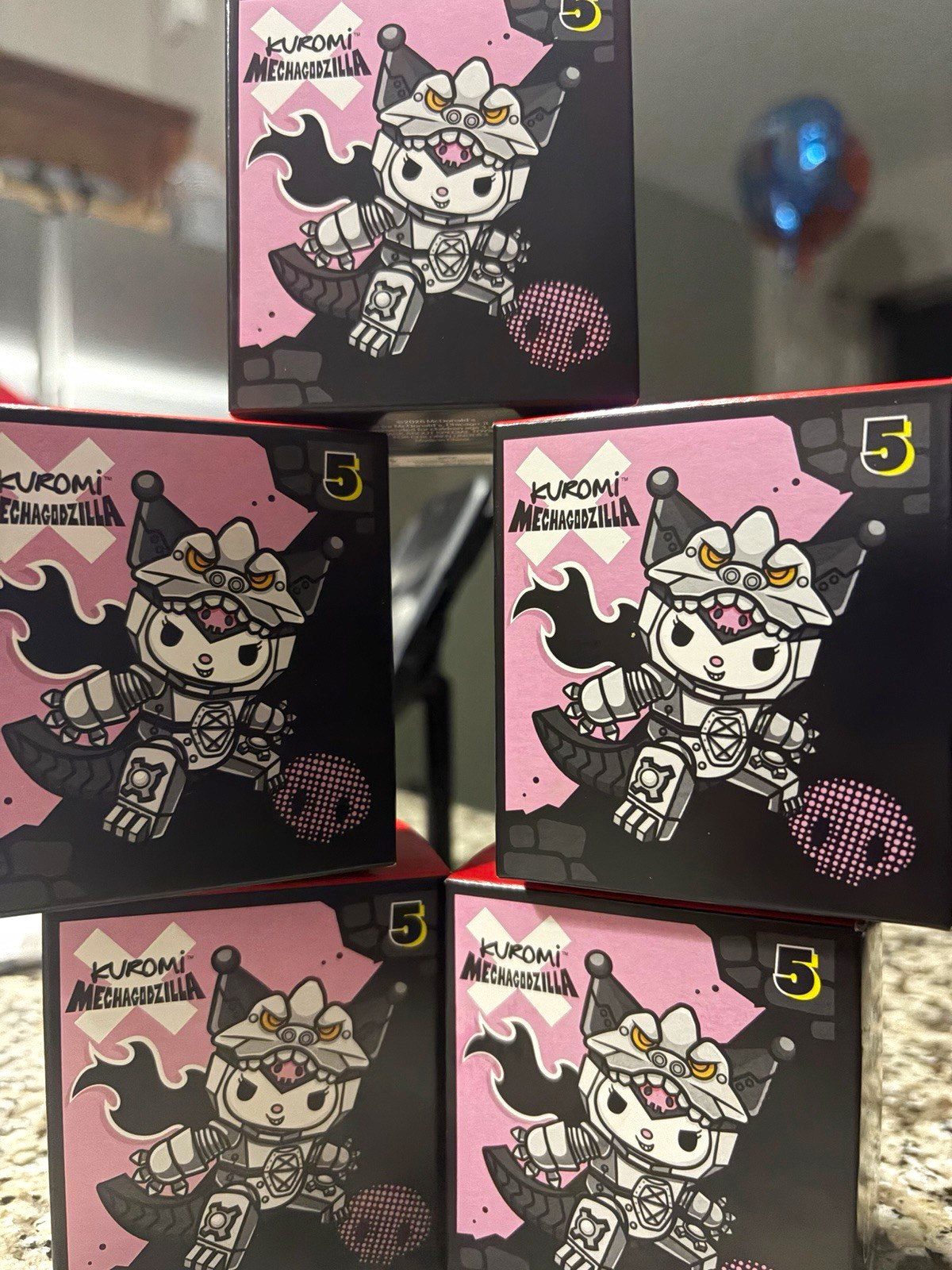 Sanrio Kuromi Mechagodzilla Vinyl Figure Blind Box #5 Multicolor
