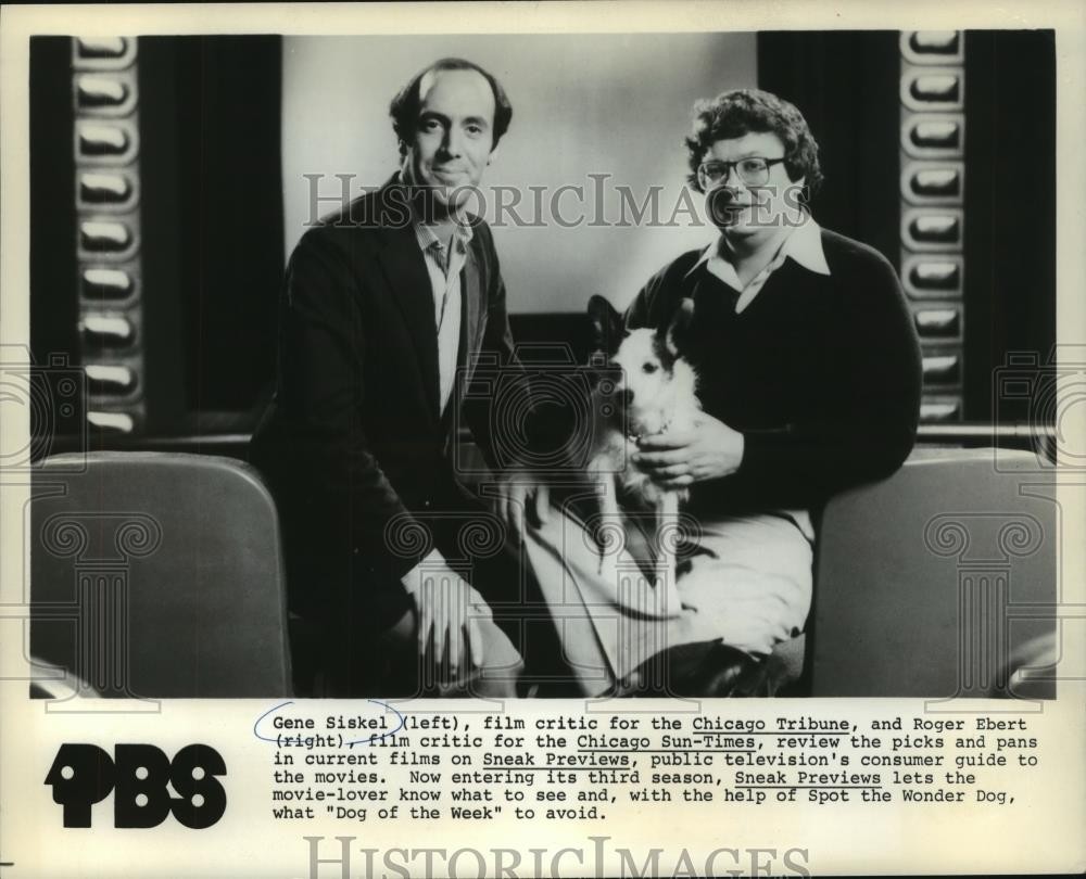 1981 Press Photo Gene Siskel and Roger Ebert, newspaper film critics - mjp30068