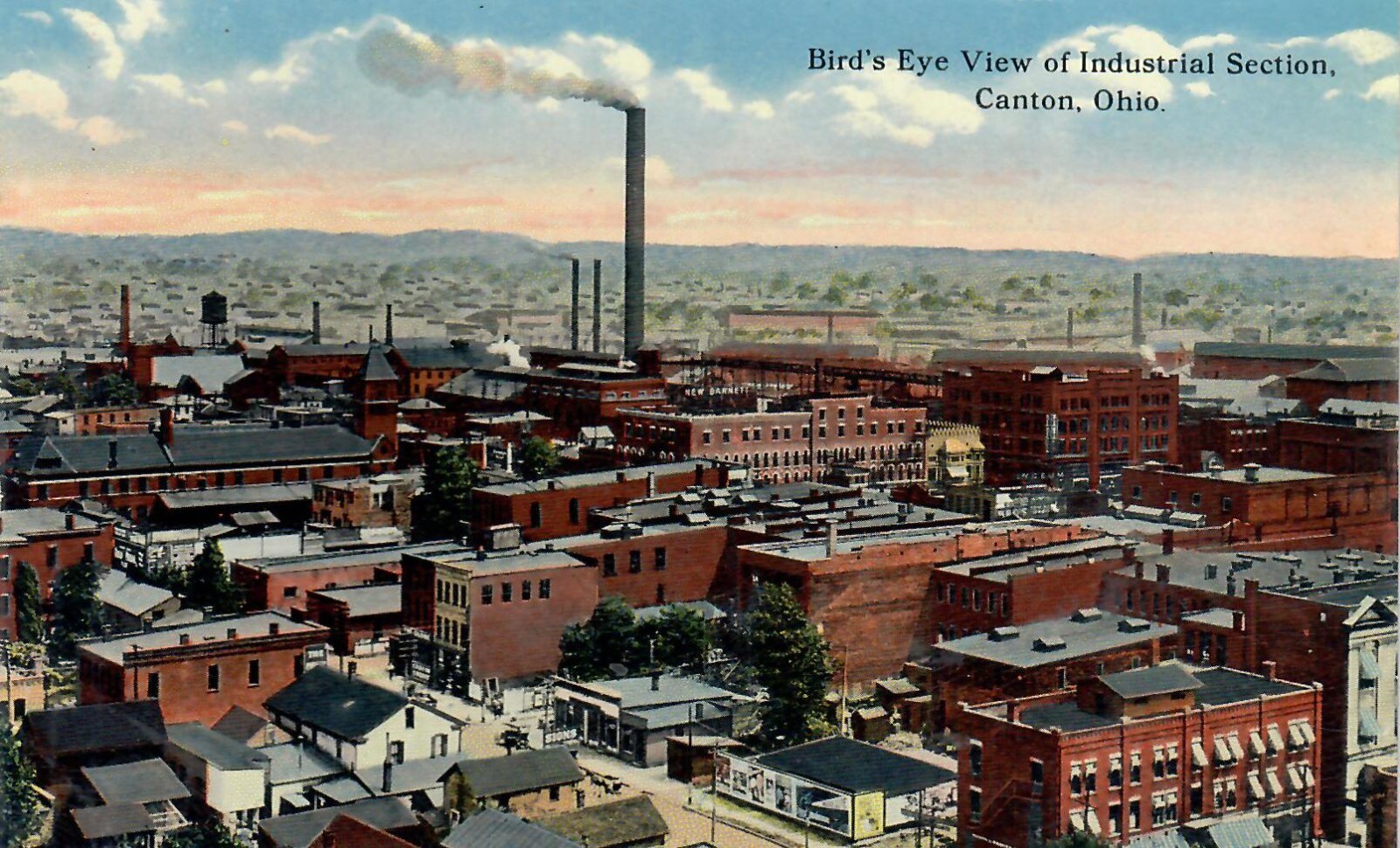 Bird's Eye View of Industrial Area Canton OH Ohio