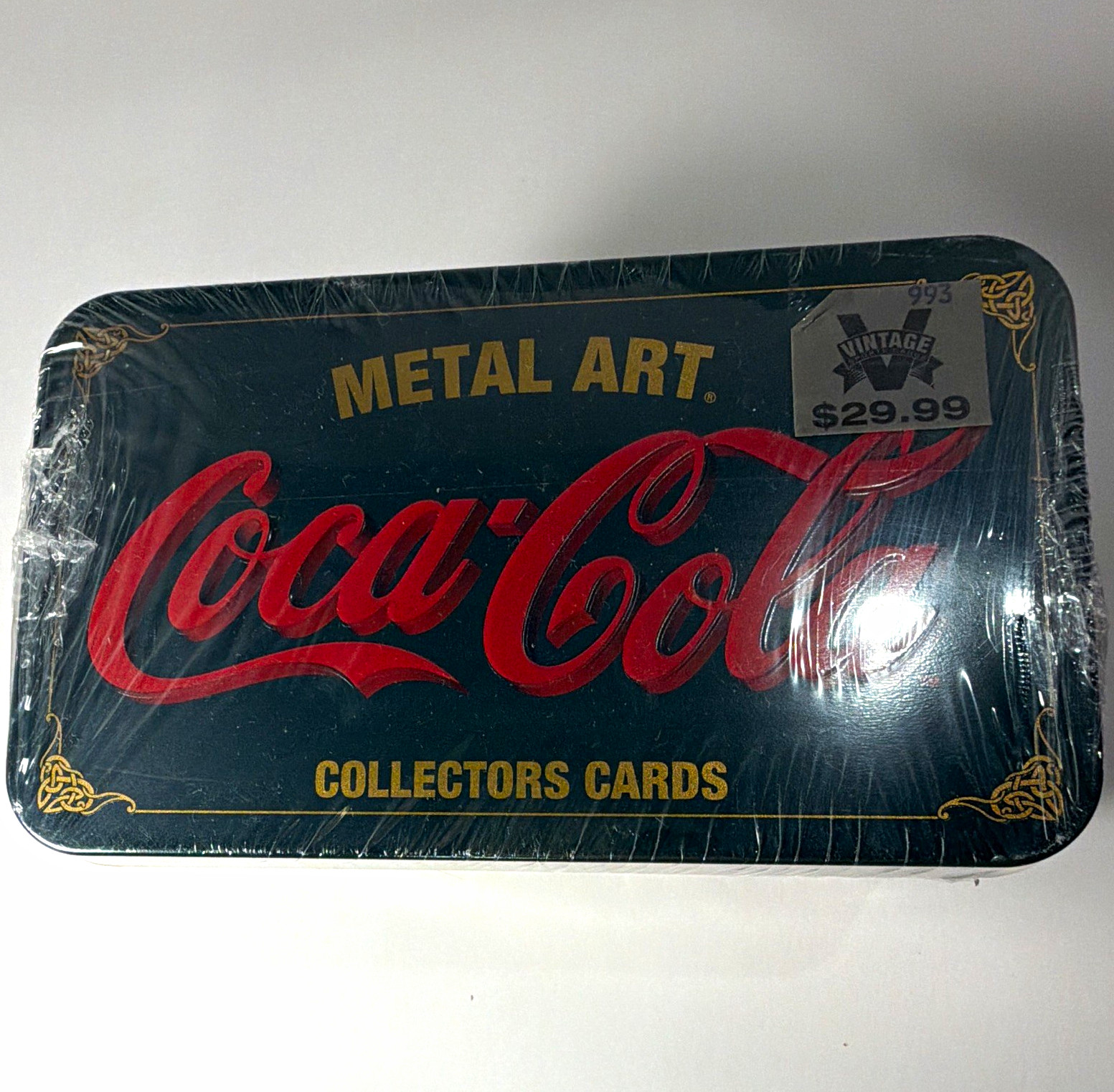 Vintage Coca-Cola Metal Art 20 Collector Cards Tin Factory Sealed Collect-A-Card