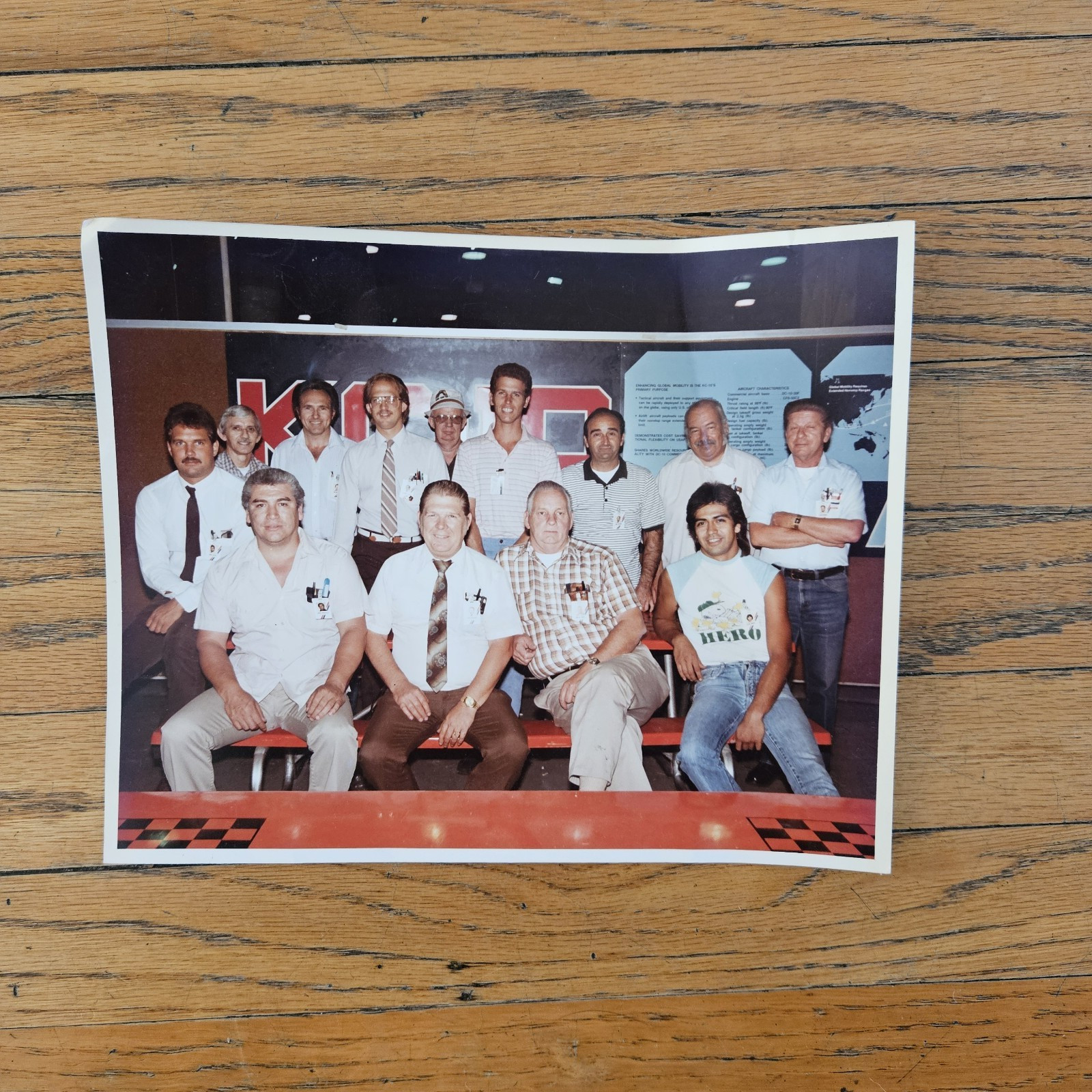 VINTAGE 1980\'s MCDONNELL DOUGLAS GROUP WORK PHOTO W/ MEXICAN AMERICAN COOL GUY