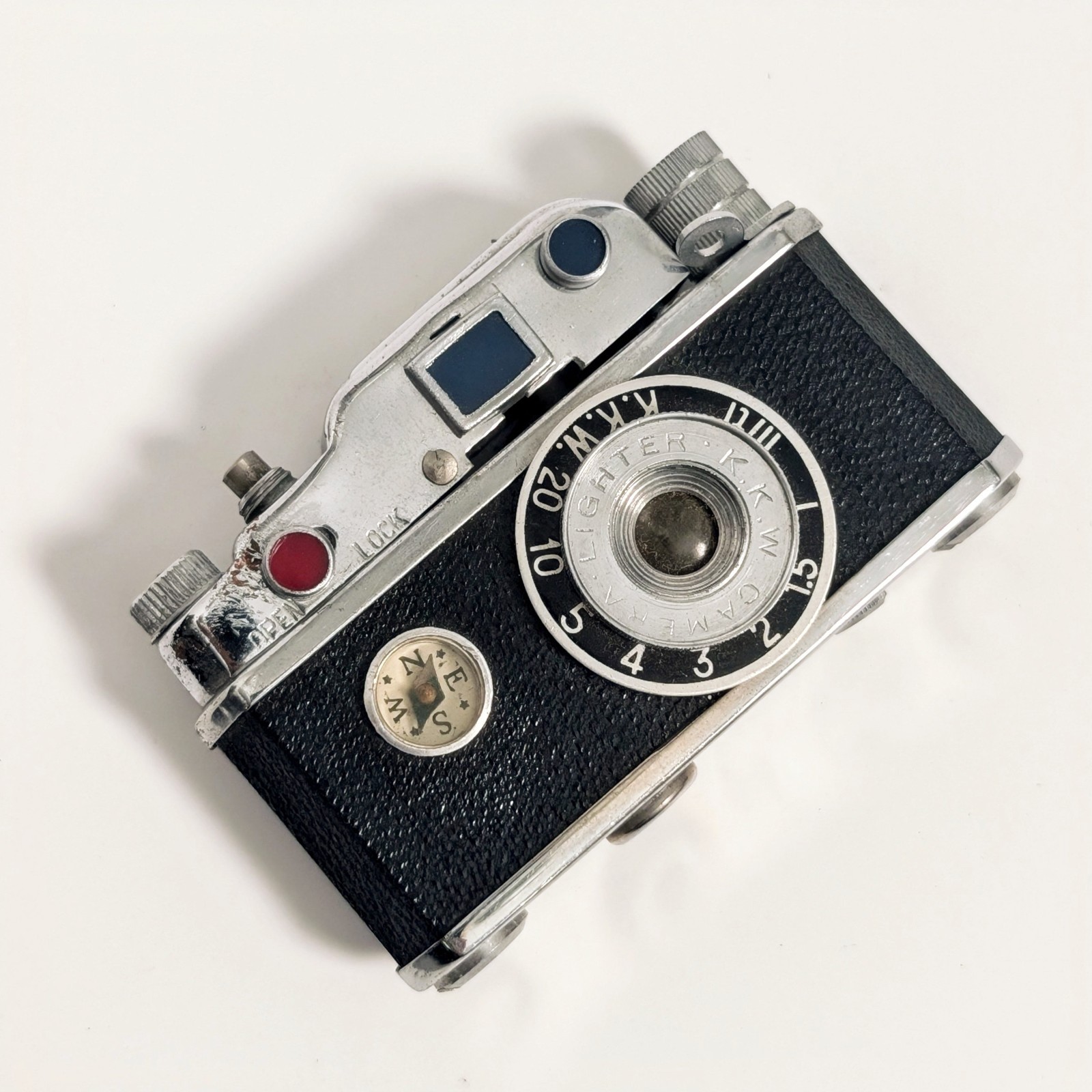 Vintage 1950s KKW Photo Flash Camera Petrol Lighter Japan Tripod Boxed Unfired