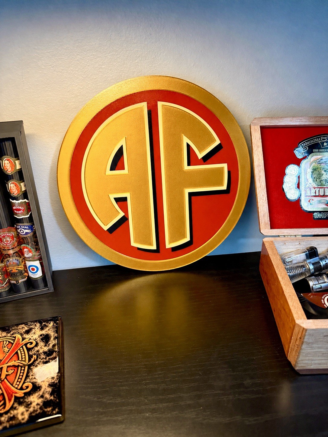 Arturo Fuente Cigar Store AF Sign Plaque Handmade  Rare Gran Reserva Opus X 