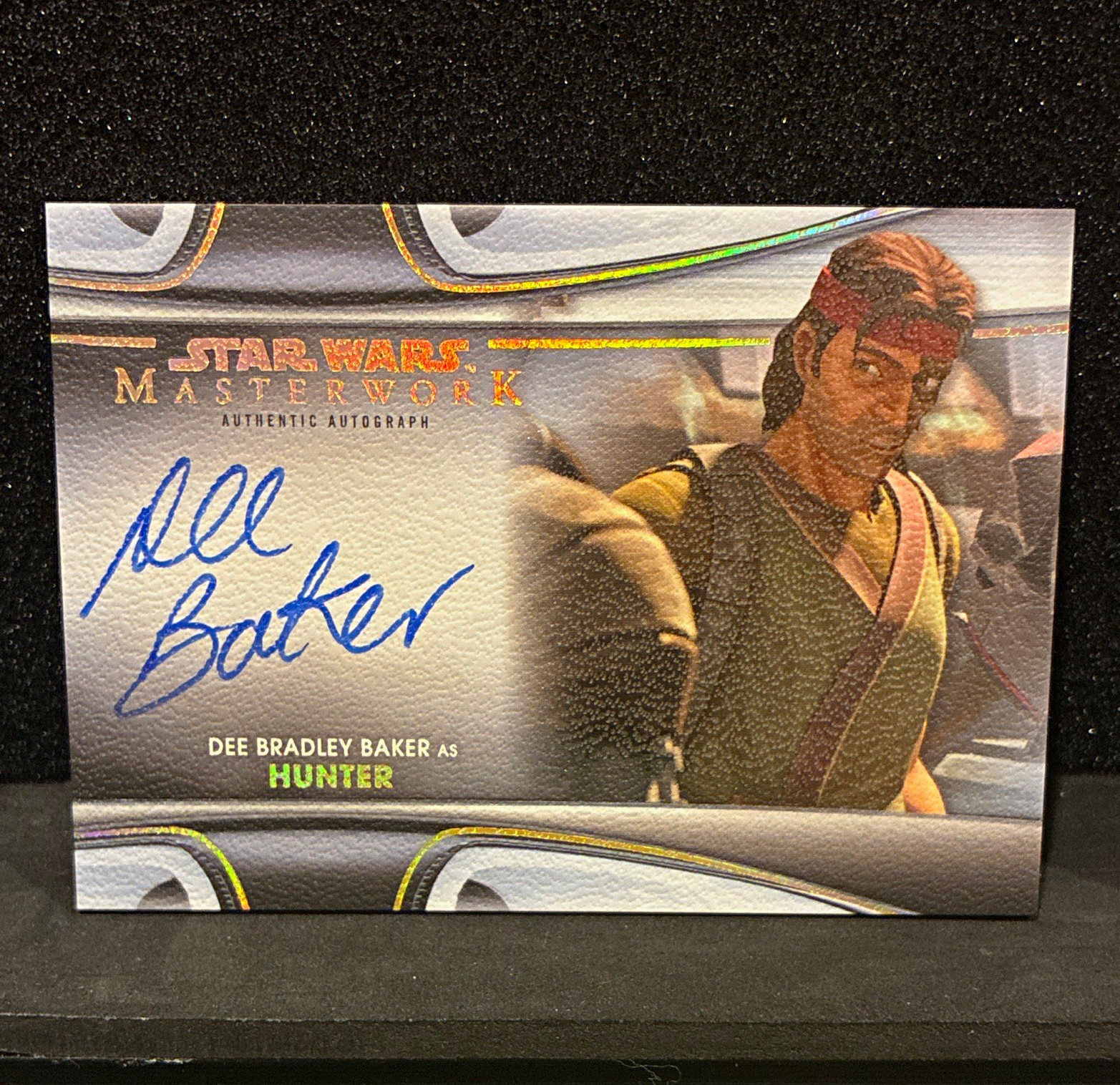 Topps 2021 Star Wars Masterwork Dee Bradley Baker Hunter Auto MWA-DBH /25