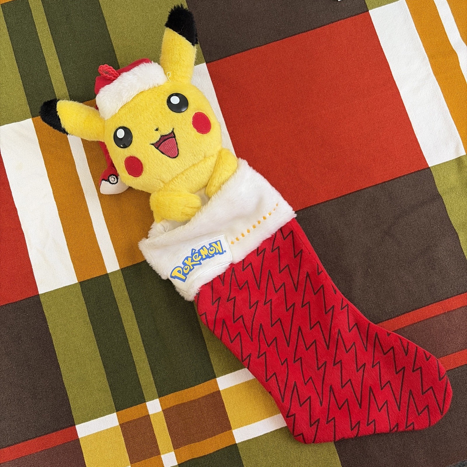 RARE  Vintage Kurt Adler Pokémon Pikachu Christmas Stocking 2008