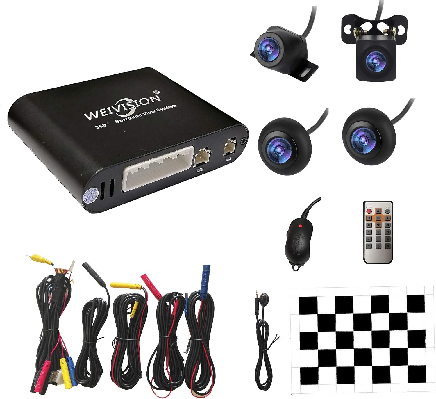 Universal 360 Degree Bird View System Car DVR Record Panoramic View All Round...