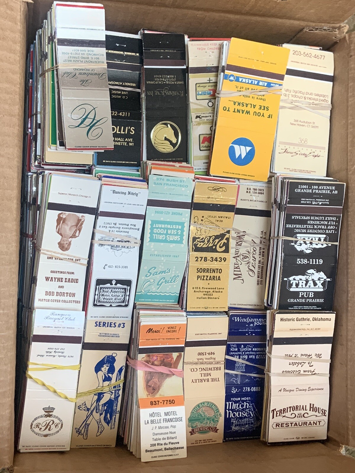 Vintage Matchcover Lot Of 5 Excellent Random VARIETY Pack Matchcovers
