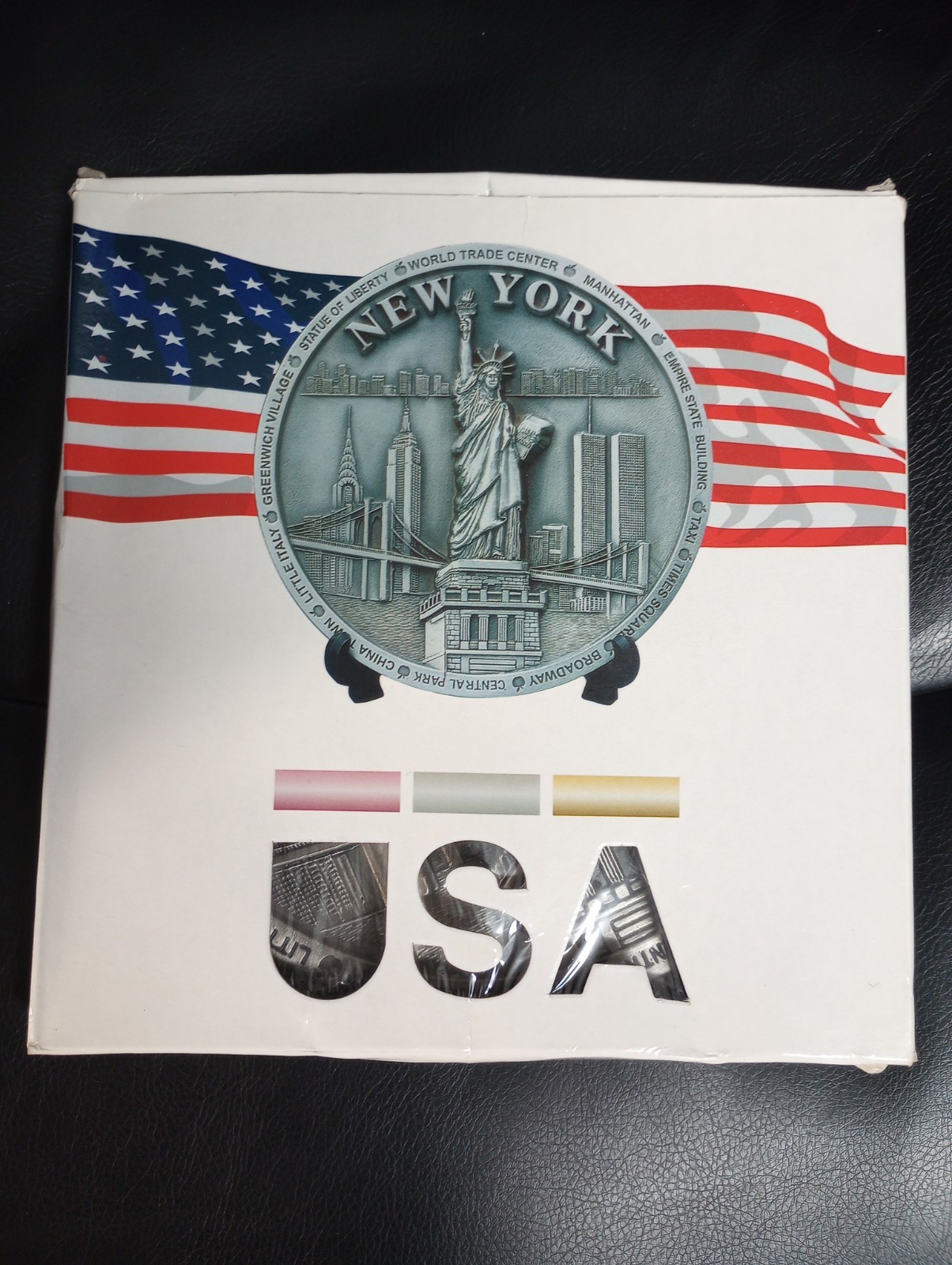 Vintage Pre 9/11 NYC Metal Plate 8\