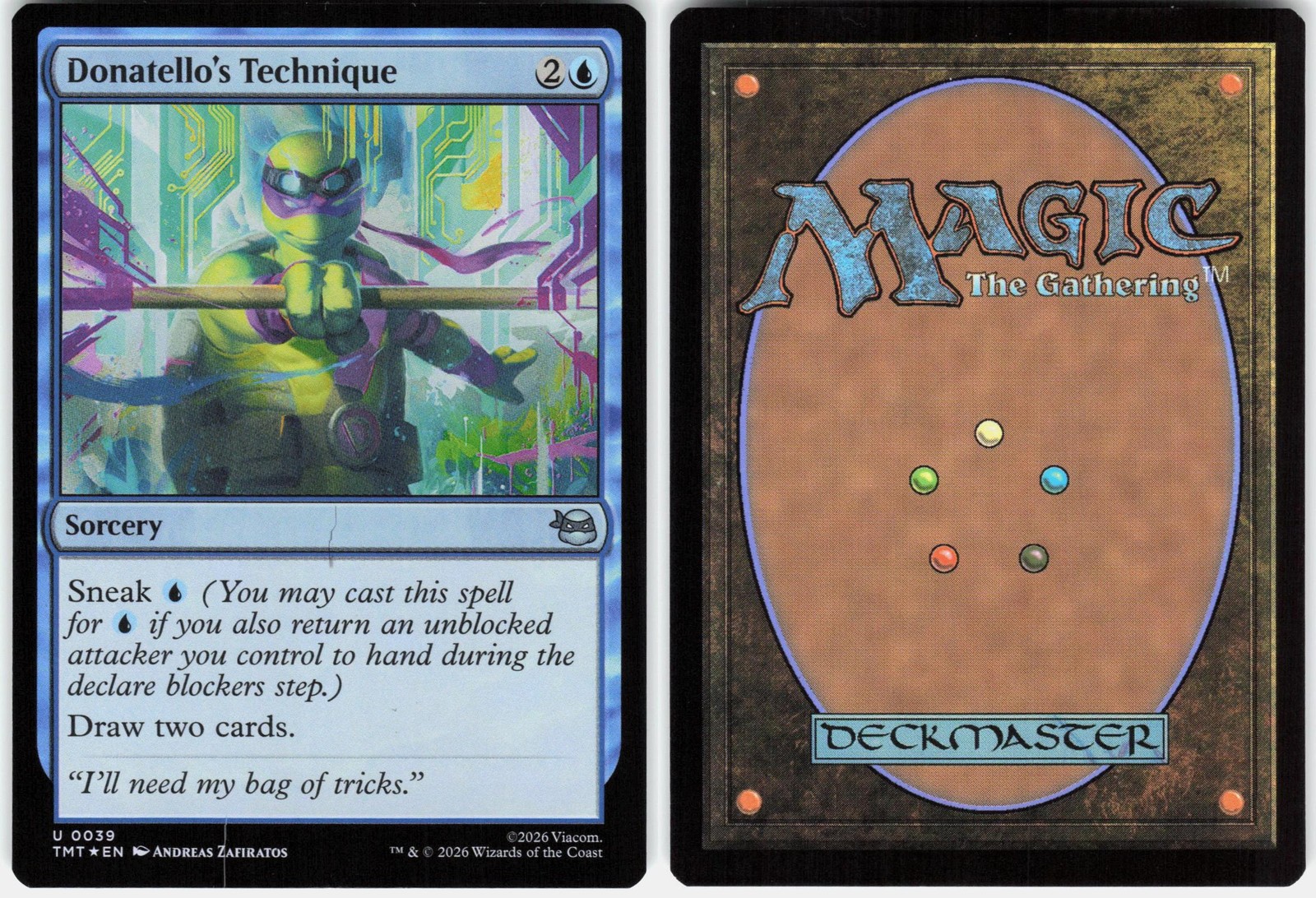 DONATELLO\'S TECHNIQUE 0039 TEENAGE MUTANT NINJA TURTLES MAGIC MTG FOIL NM