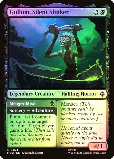 MTG - Gollum, Silent Slinker - Foil - The Hobbit - Magic the Gathering