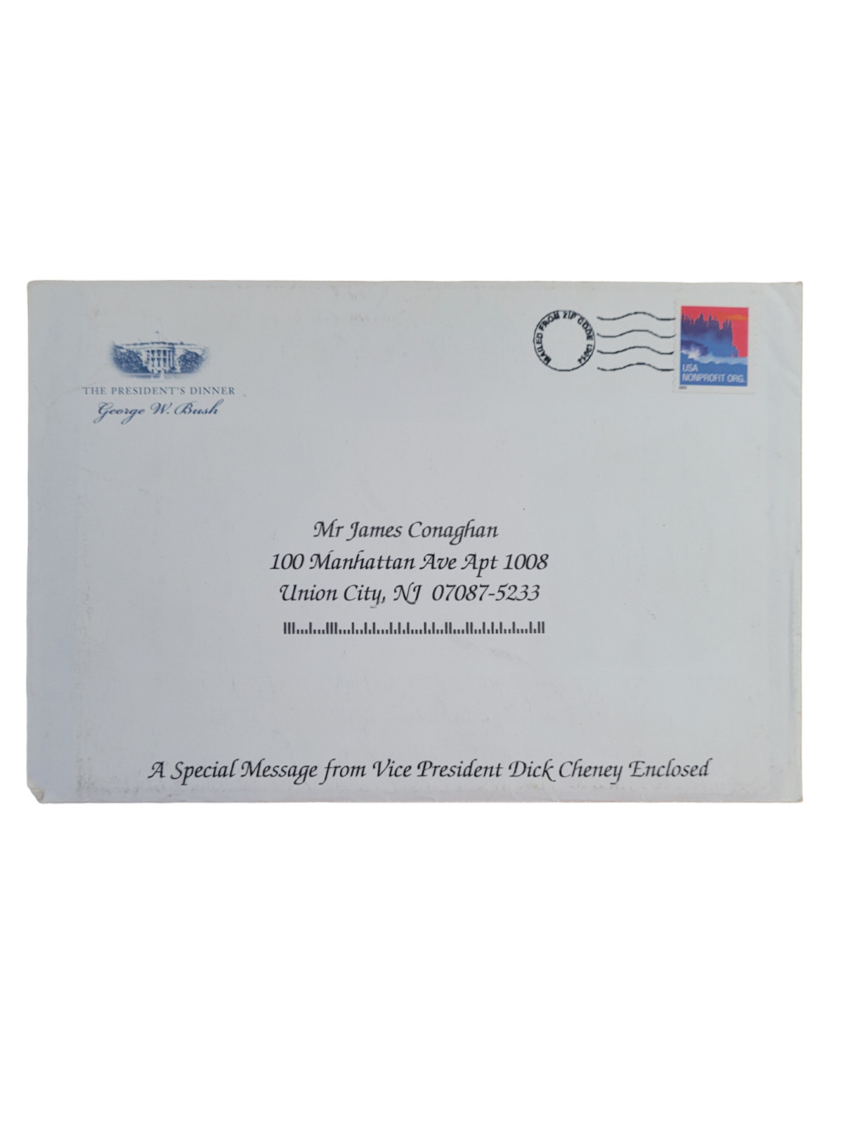 Un Opened Sealed Letter - The President's Dinner - George W. Bush Rare/HTF