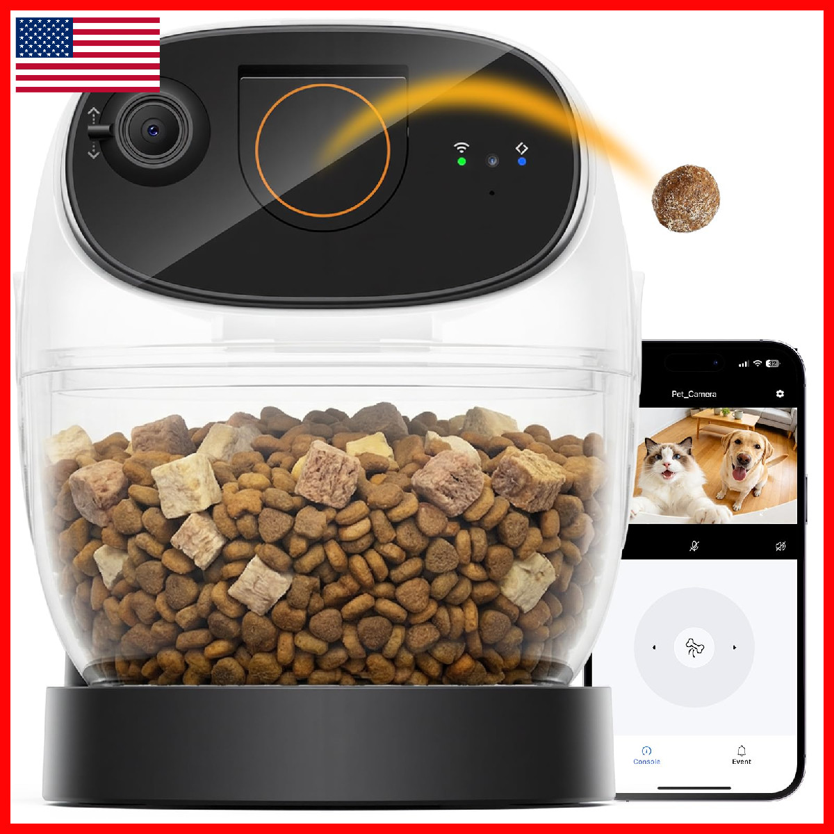 Cypcat 2026 3K Pet Camera Treat Dispenser 32Ft Remote Tossing For Separation