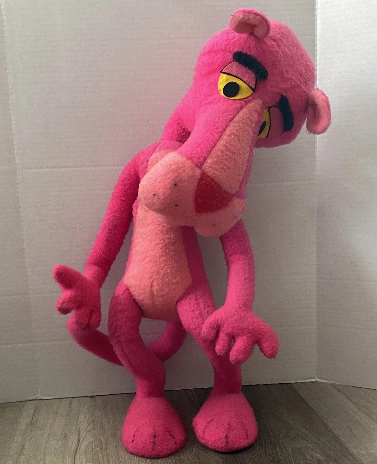 VTG 1964 Pink Panther 26” Plush Stuffed Animal Mirisch-Geoffrey Mighty Star READ