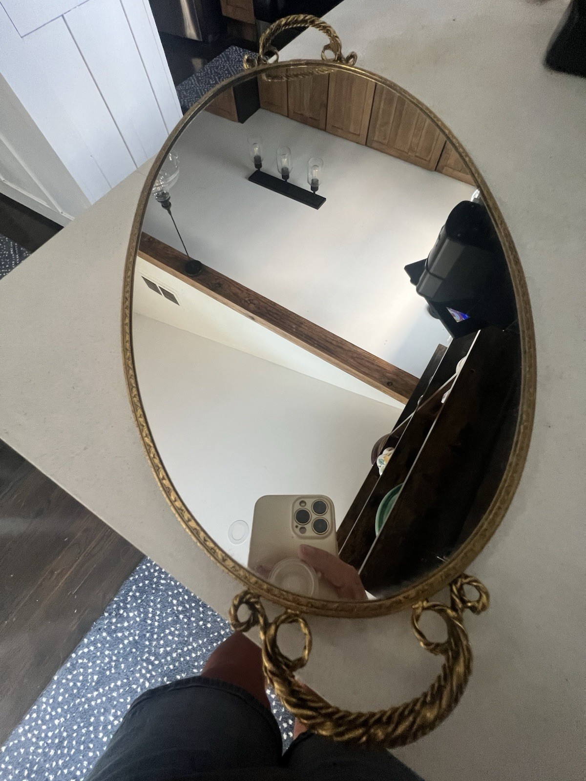 Vintage Gold Plate Vanity Tray