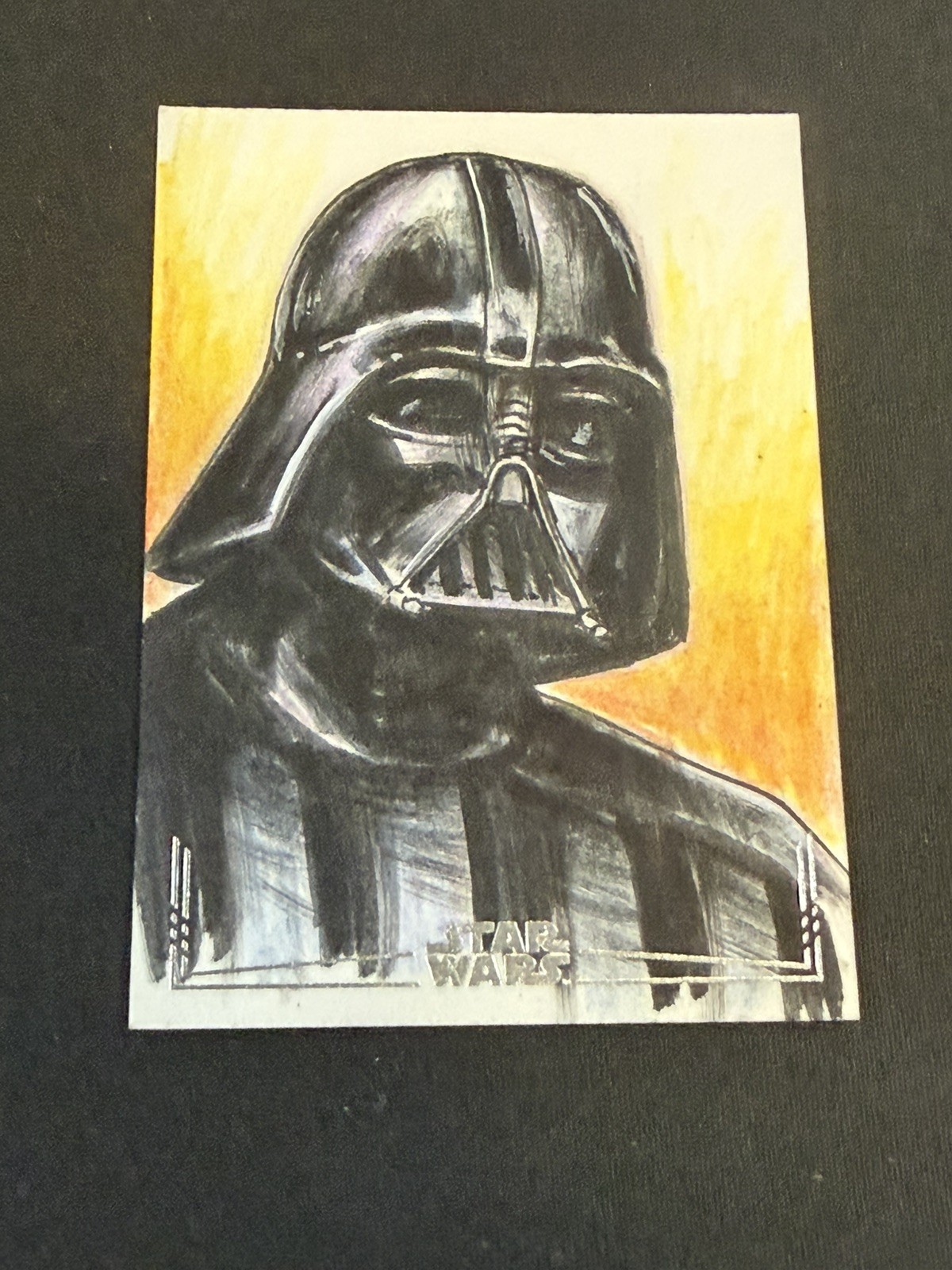 2026 Topps Chrome Star Wars Darth Vader 1/1 Sketch Card. Artist Oscar Chavez