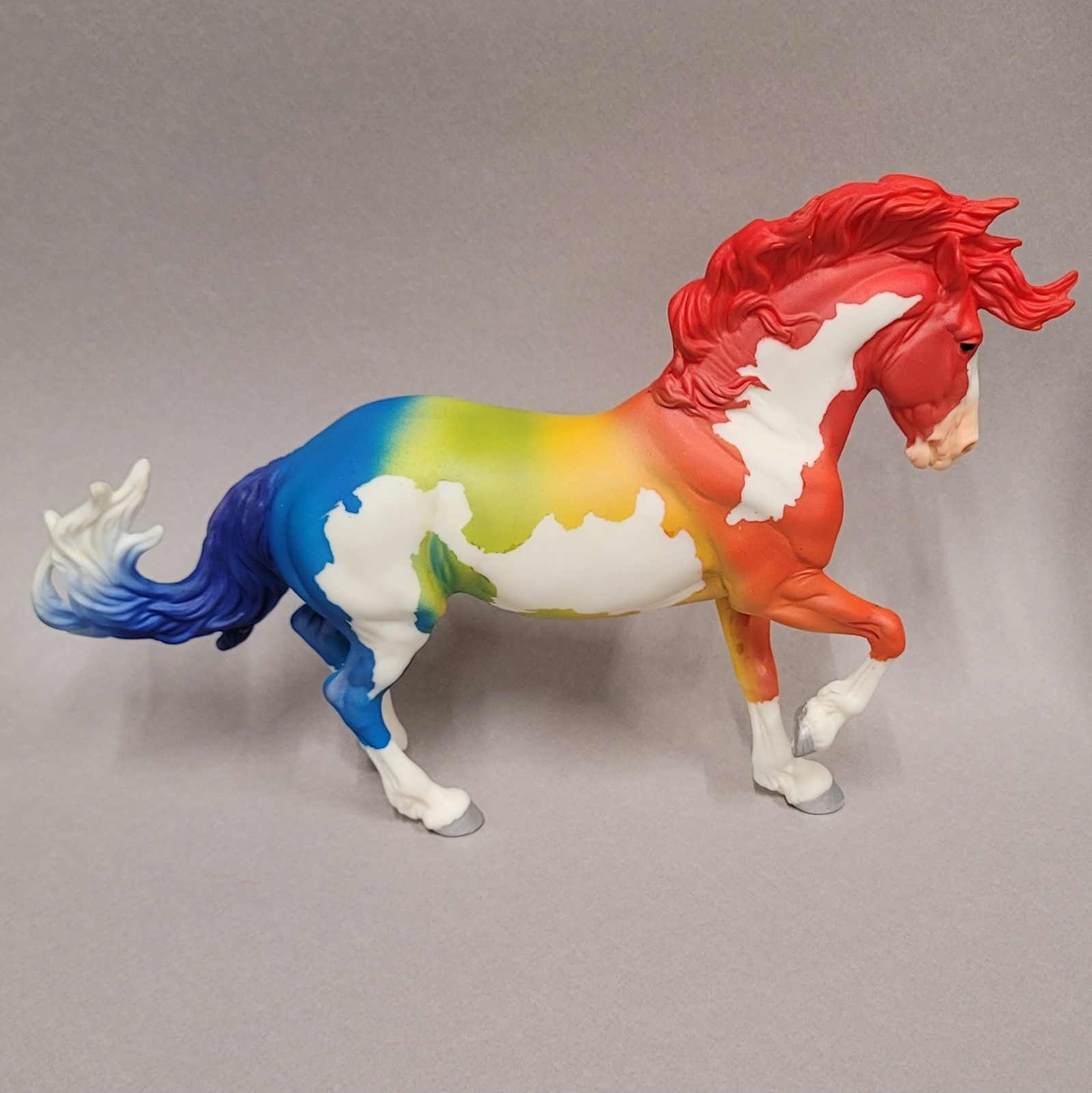 Breyer Traditional Fireheart Custom Rainbow Horse Decorator Model by Kelsey New
