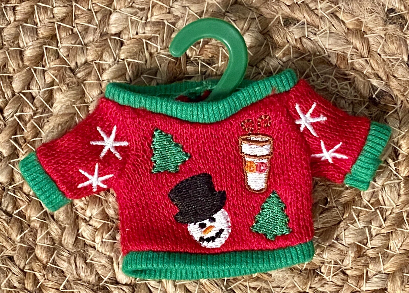 SALE Dunkin Donuts Ugly Christmas Sweater Card Holder Holiday Ornament 2014 New