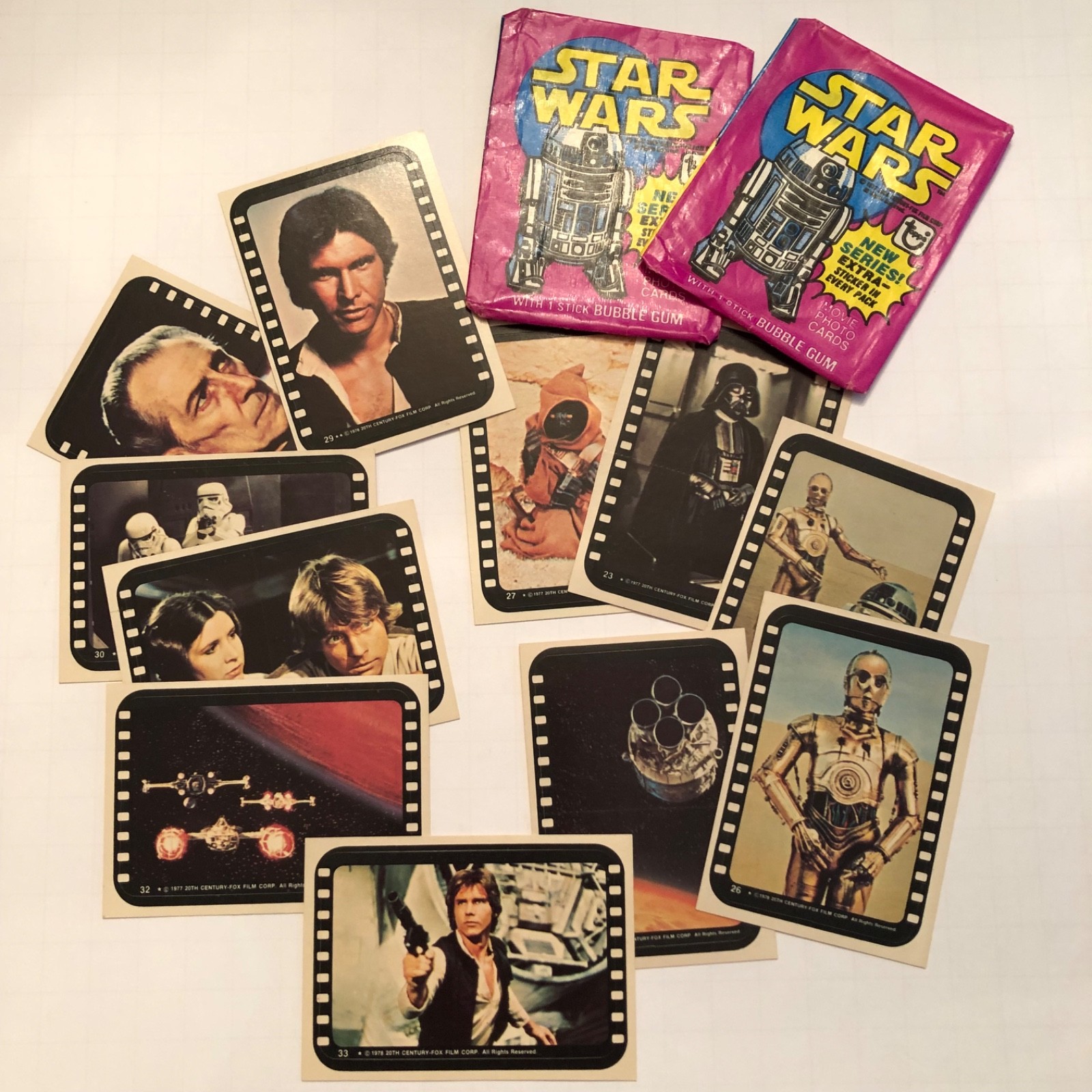1977 Topps Star Wars Stickers Series 3  Set of 11 (#23 thru 33) Good - Very Good