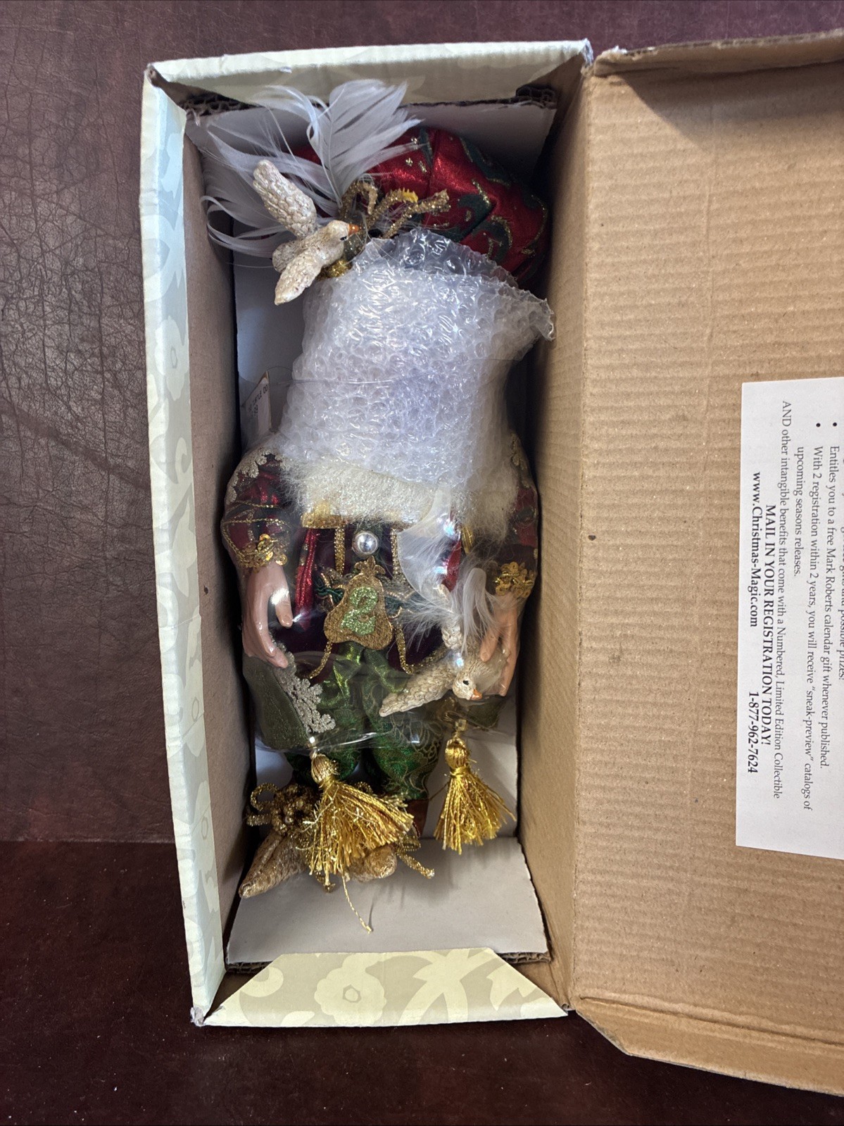 Mark Robert’s Two Turtle Doves Elf 51-27628 Small - NEW In Box & Certificate
