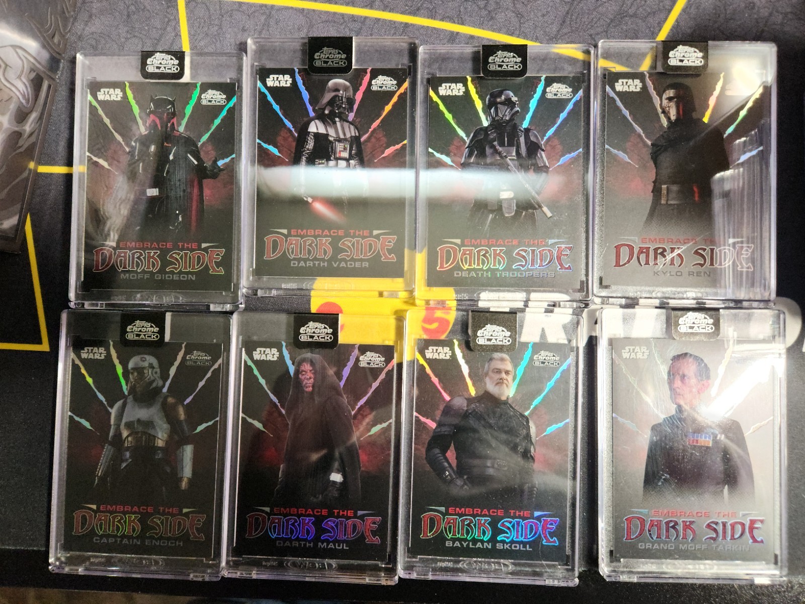 2024 TOPPS CHROME BLACK STAR WARS EMBRACE THE DARK SIDE 8-CARD LOT