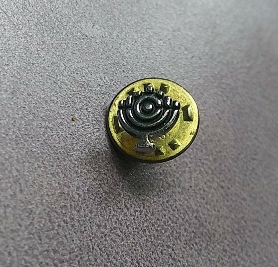 Vintage Small Silvertone Menora Candle Pin