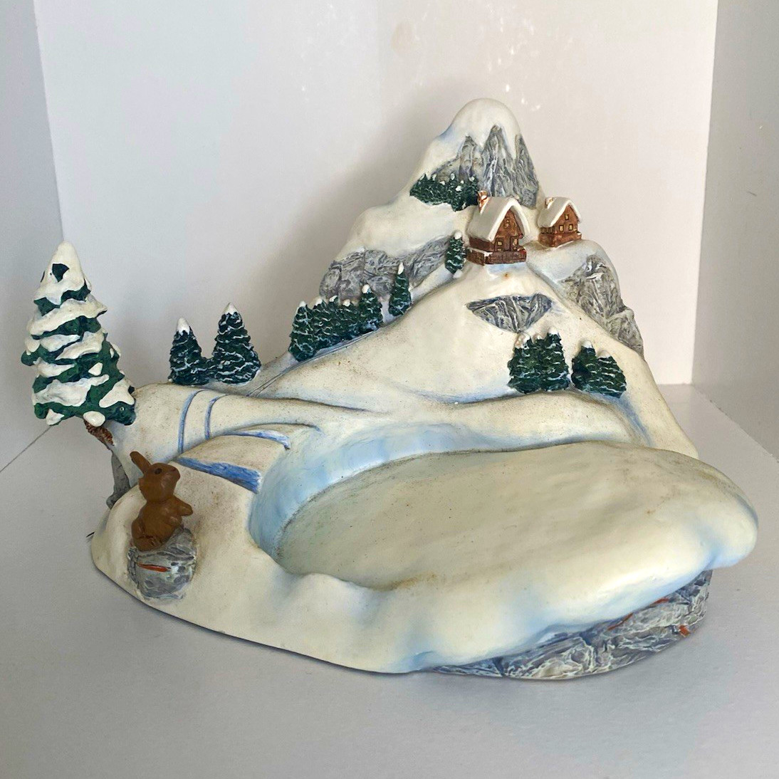 Goebel Hummelscapes Winter Rides Limited Edition Resin Figurine w/ Box 1997