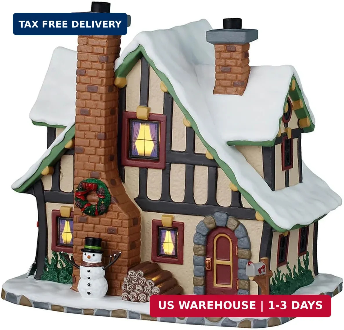 Winter Holiday Lodge, Lighted Buildings, #55339