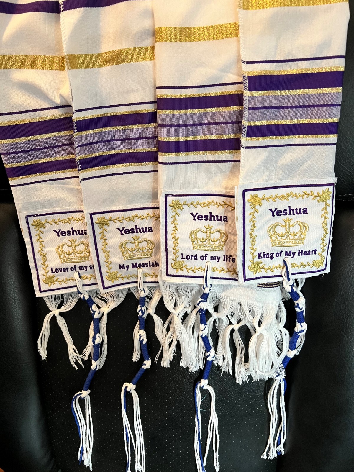 PURPLE Yeshua Messianic King of Kings Lord of Lords Tallit Prayer Shawl