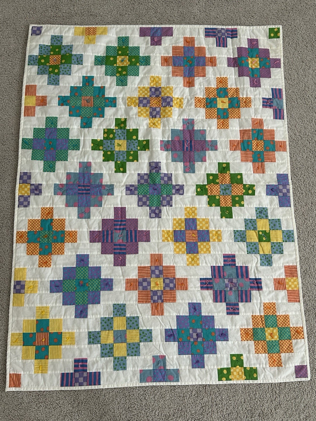 Handmade Patchwork Quilt 34x46