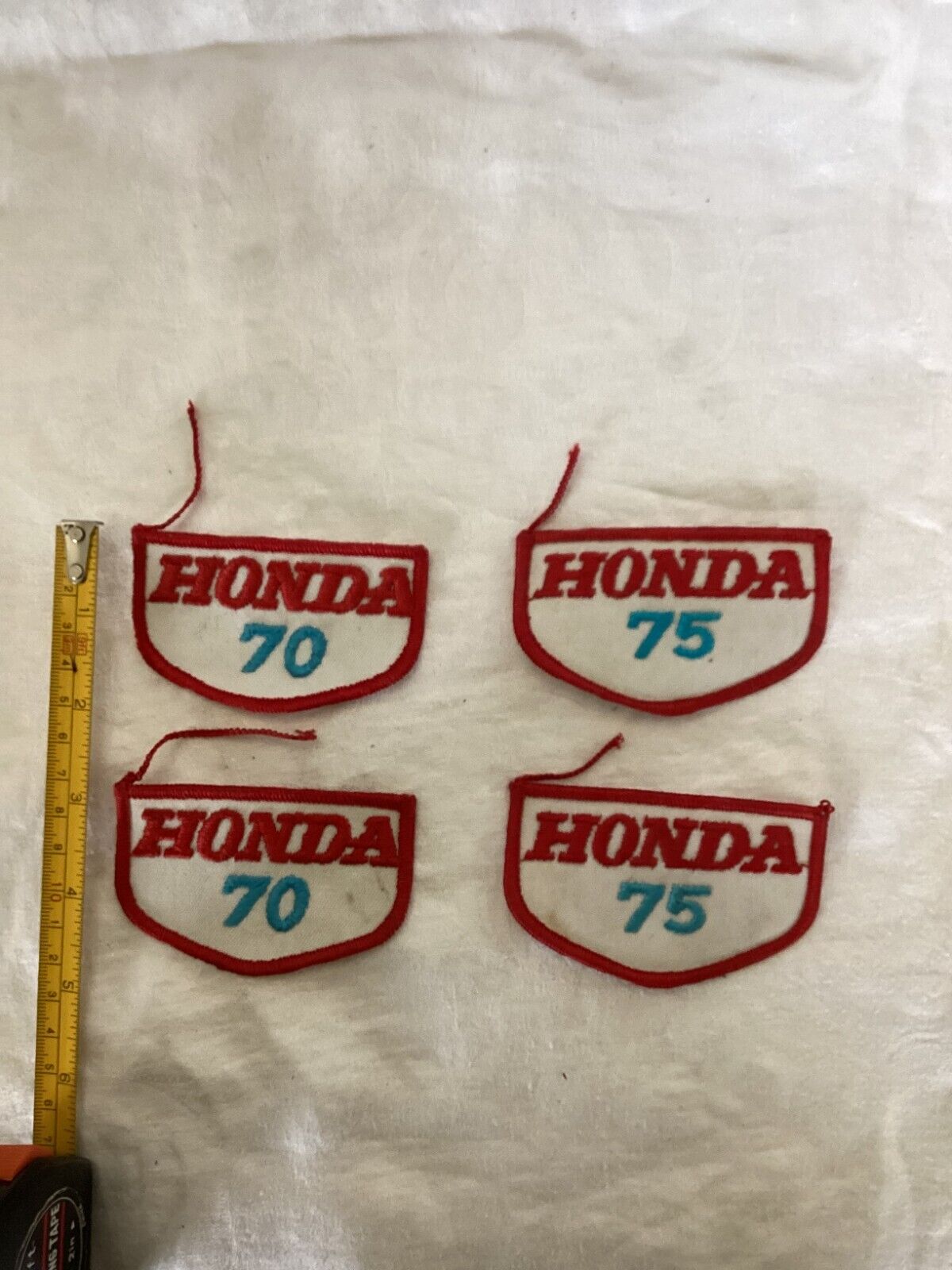 4 Vintage Honda Motorcycle Patches -- Honda 70 and Honda 75