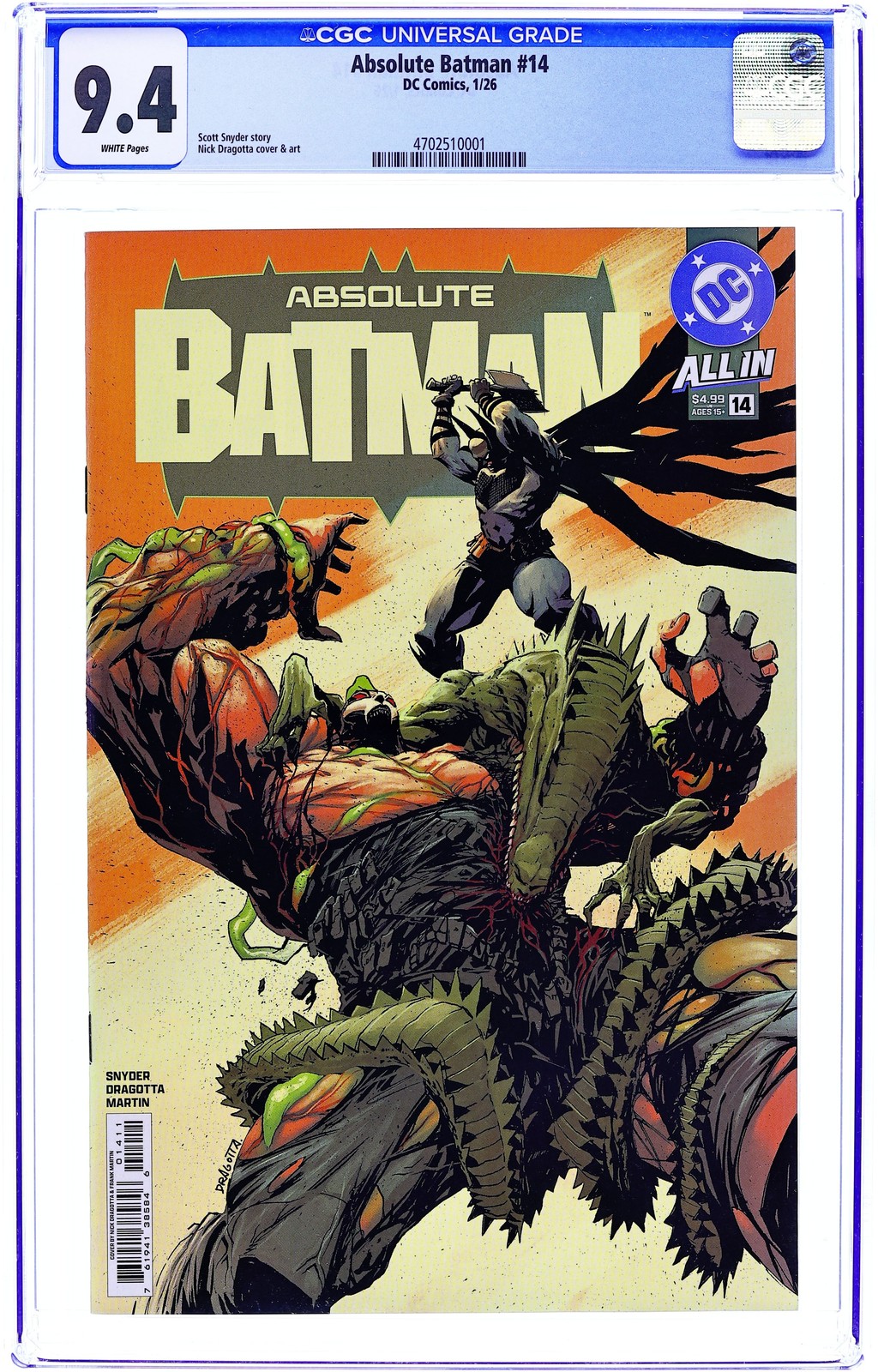 Absolute Batman #14A CGC 9.4 2026 4702510001