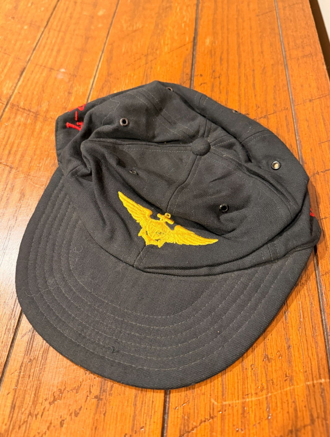 Vintage 1960s US Navy VR-7 C-130E Squadron Ball Cap Naval Aviator Wings
