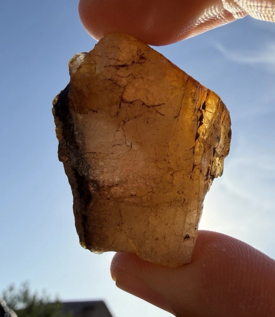 Golden Brazilian Phenacite Crystal: High-Vibration Gemstone, 35.94g/179.7ct