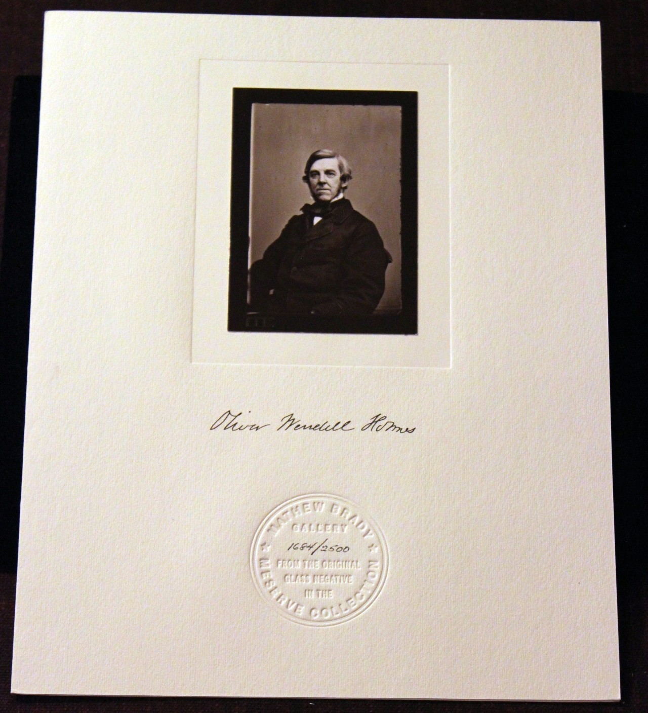 Oliver Wendell Holmes CONTACT PRINT Mathew Brady Civil War Photo Limited Edition