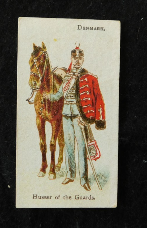 Hussar of the Guards Denmark Wills Cigarette Card - Soldiers of the World - 1902
