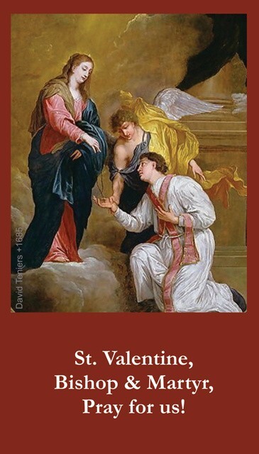 St. Valentine\'s LAMINATED Card, 5-pack, with Two Free Bonus Cards Included