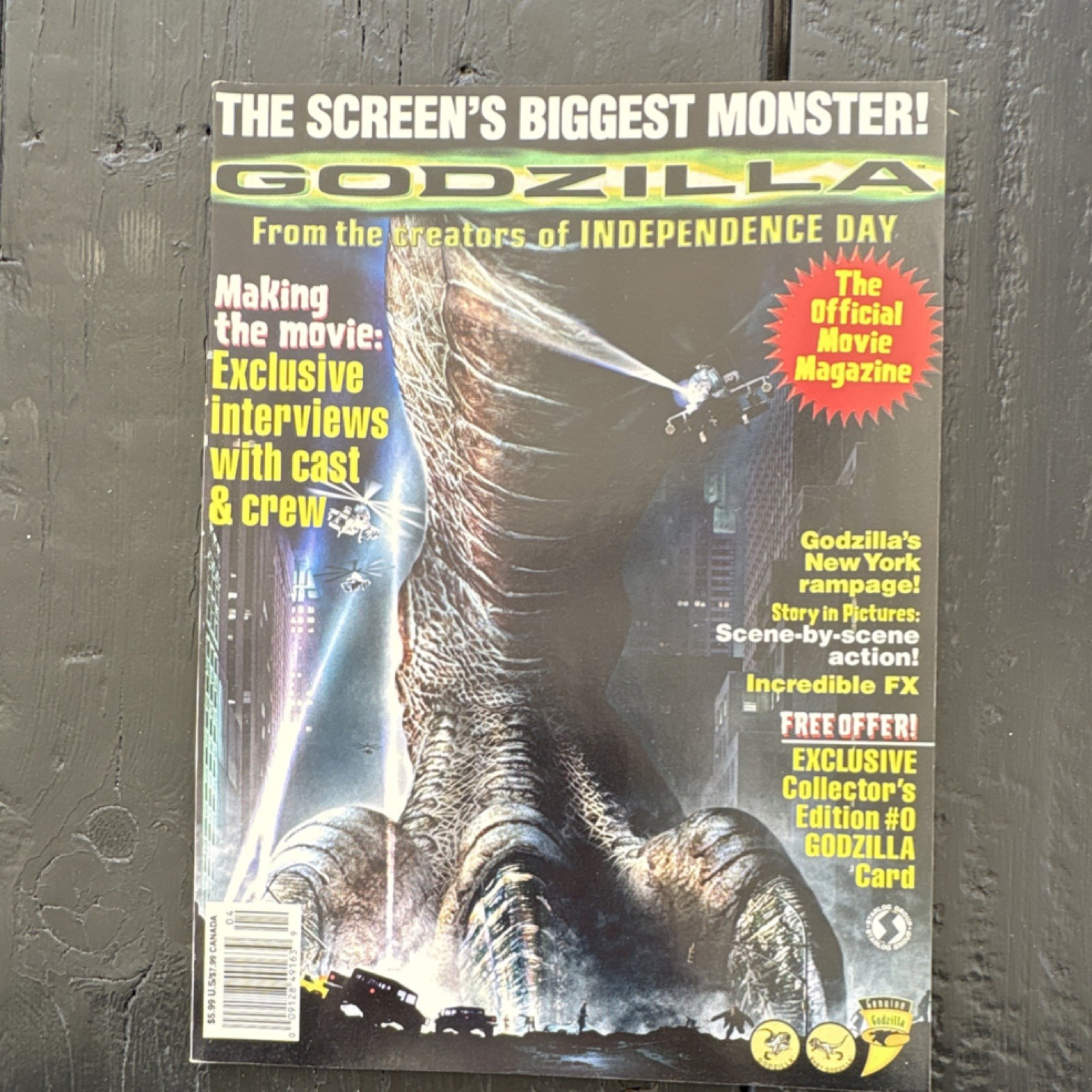 Godzilla 1998 Official Movie Magazine Exclusive Interviews Collector\'s Edition