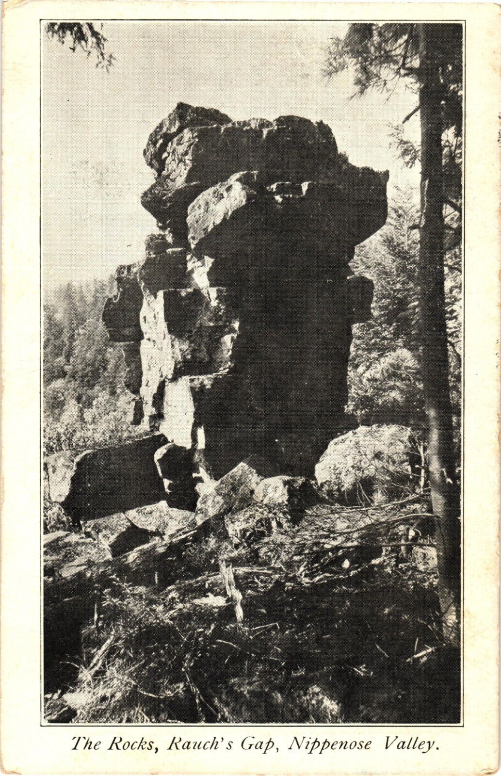 The Rocks Rauch\'s Gap Nippenose Valley PA Divided Postcard 1910s-20s