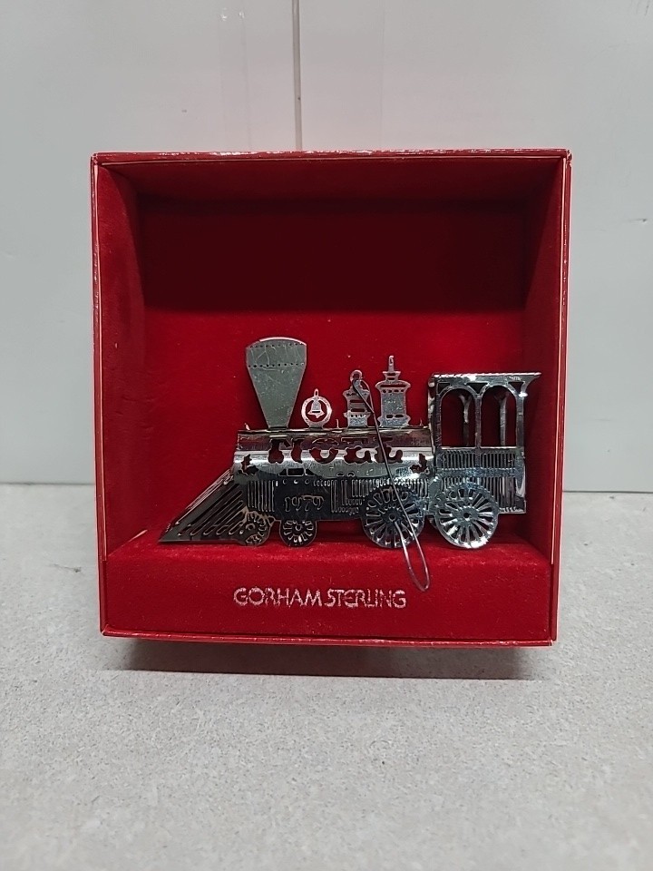 1979 Gorham Locomotive 3D Filigree Sterling Silver Ornament \
