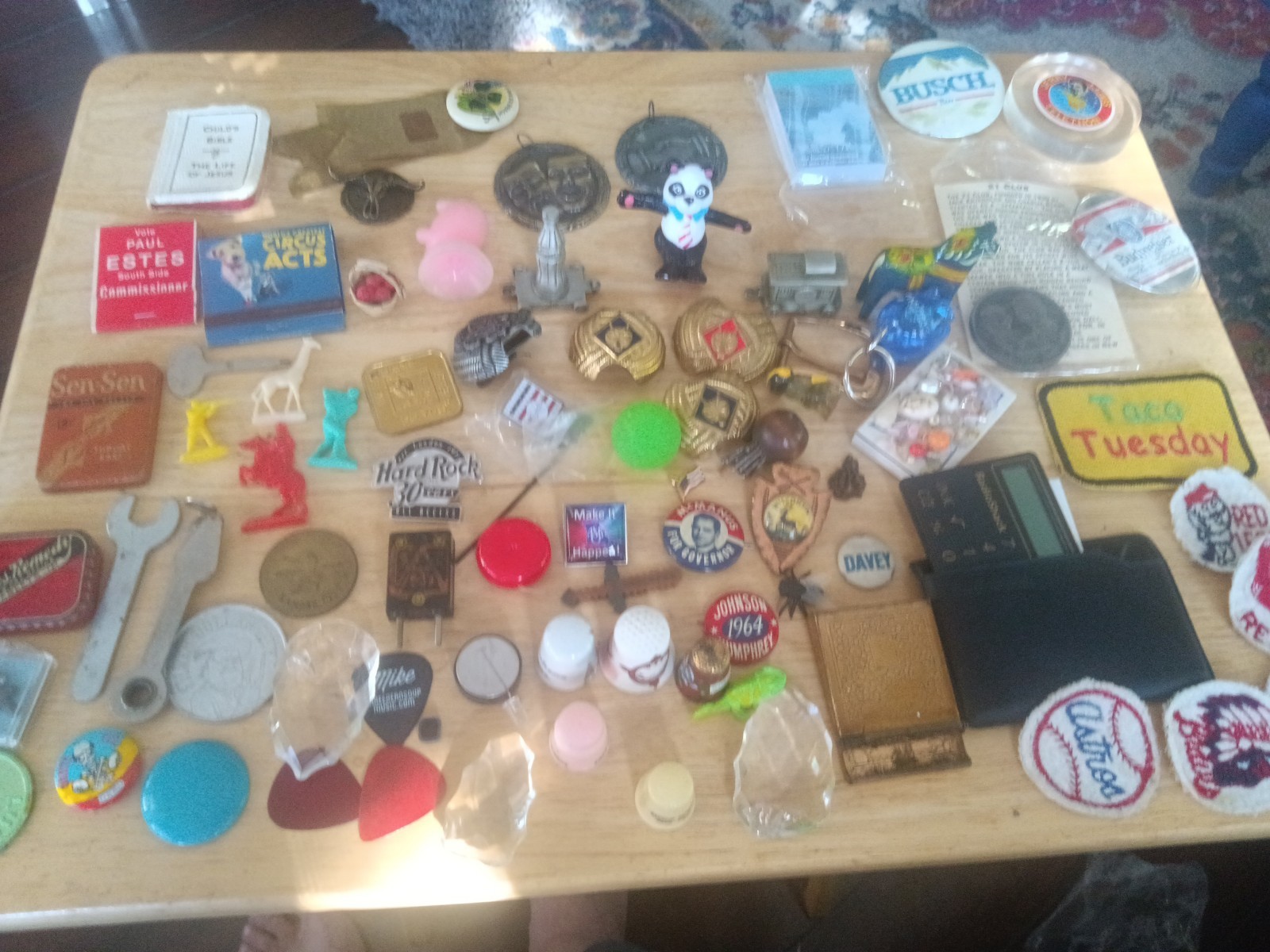 Grandpa\'s  JUNK DRAWER LOT  Vintage Collectibles Many Different Items. See Pics