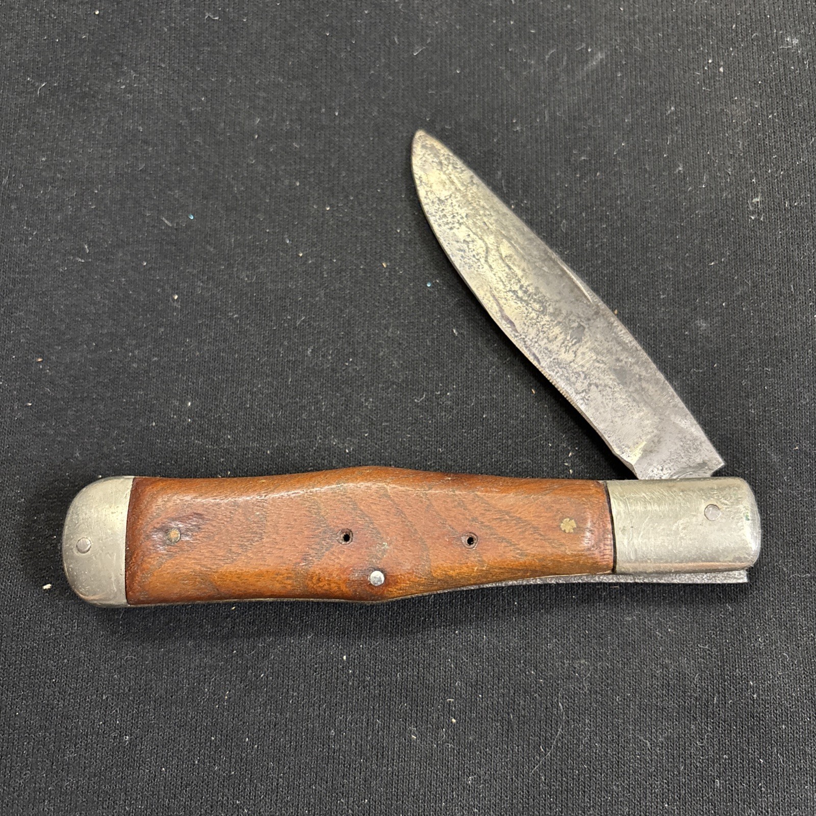 Vintage Early Coke Bottle Style Pocket Knife Unmarked Rehandled