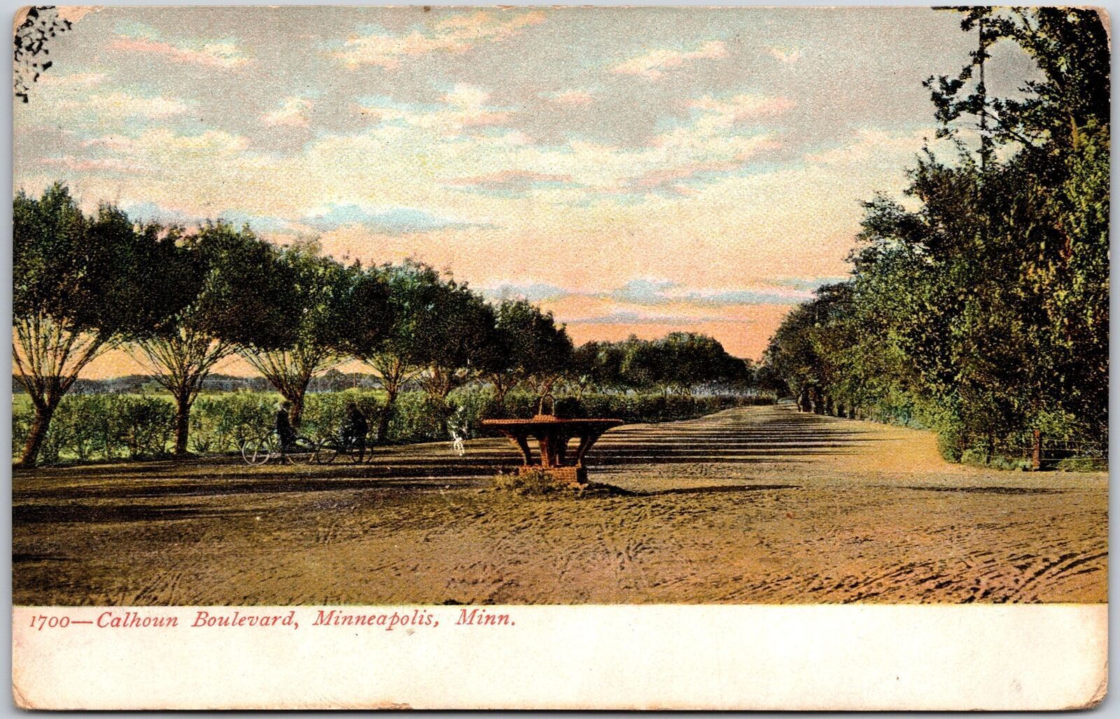 1907 Calhoun Boulevard Minneapolis Minnesota MN Bike Riding Posted Postcard