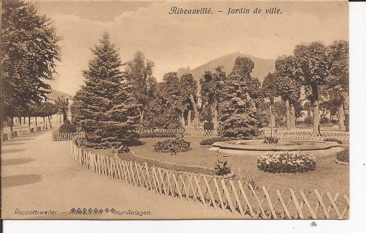 Old postcard 68 Ribeauville City Garden Old postcard 68 Ribeauville City Garden