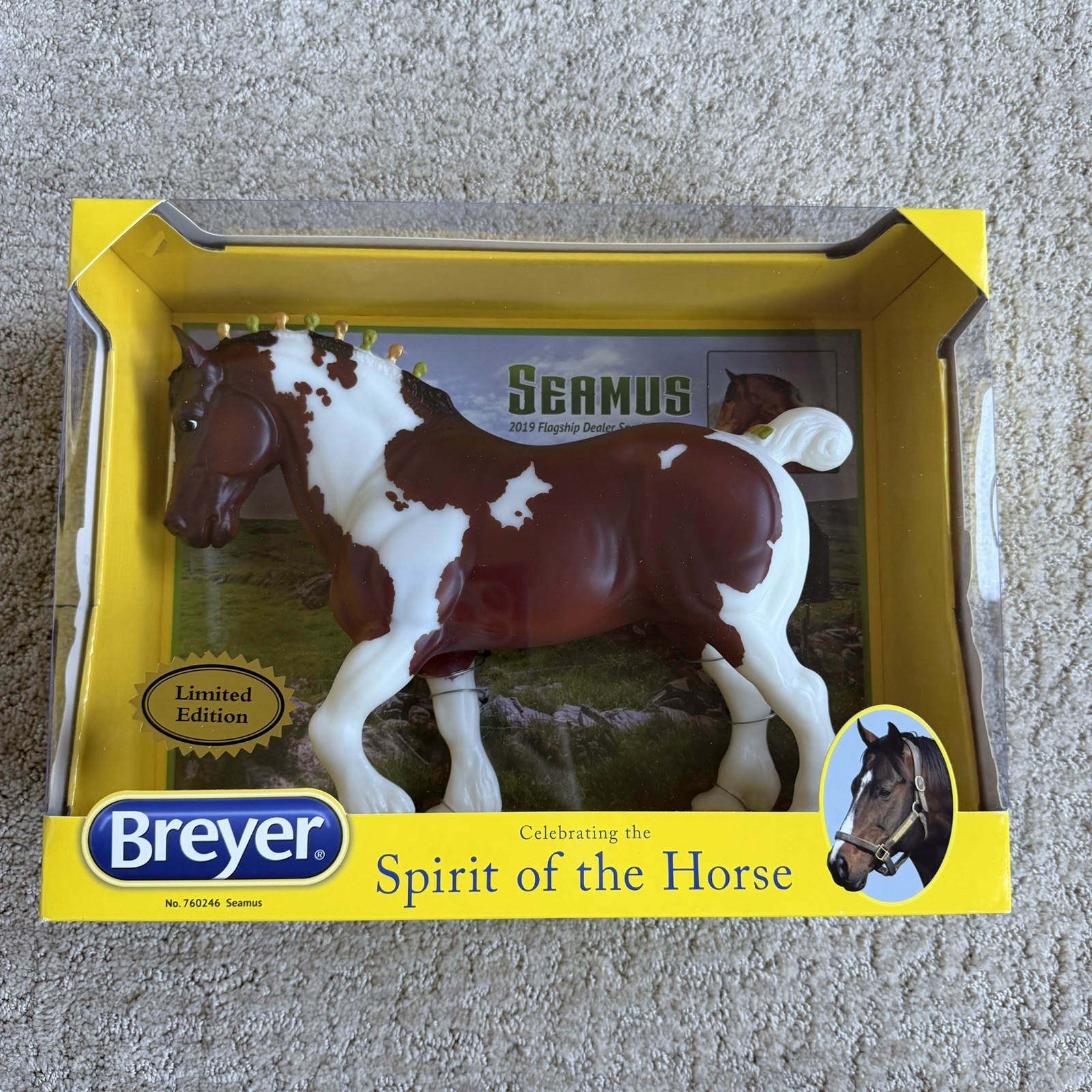 Breyer Horse #760246 Seamus Bay Pinto Clydesdale Stallion Draft Flagship SR