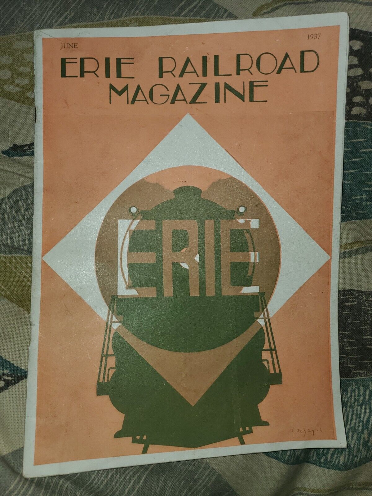 Vintage Erie Railroad Magazine June 1937 Train Magazine Advertising