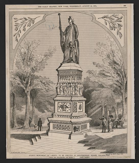 Photo:Philadelphia PA 1876 William W. Story Monument of Liberty engraving