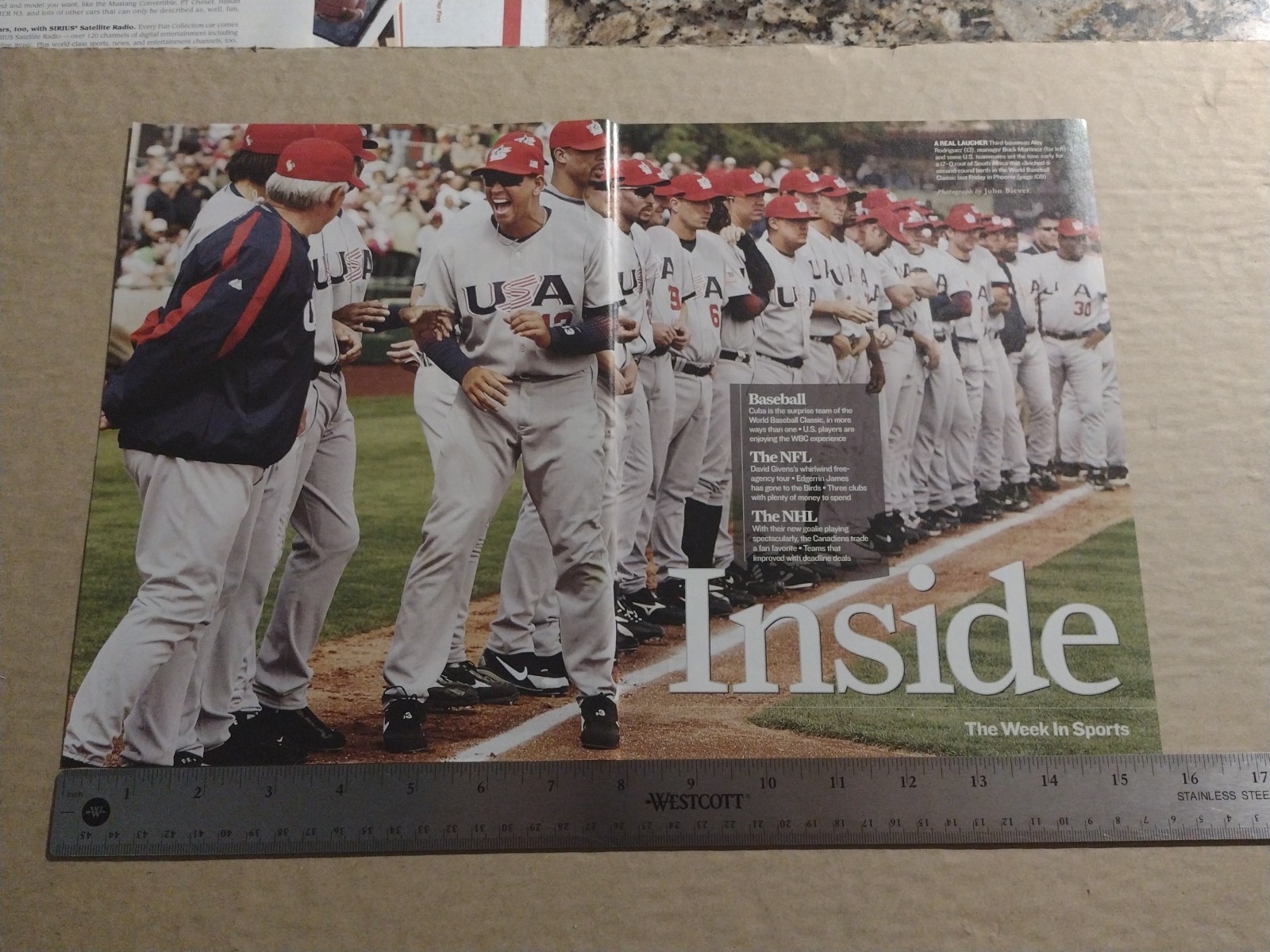 2006-Sports Illustrated Photo- Inside This Week In Sports-Team USA-2 Pages-VTG