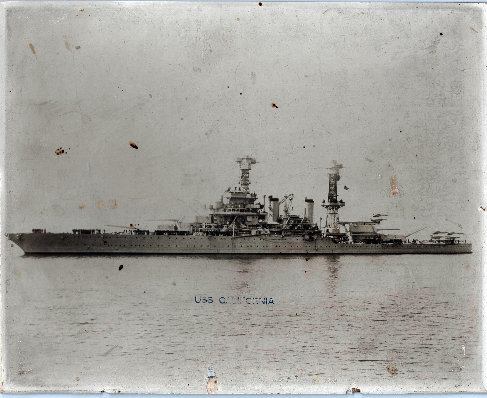 VTG Pre-WWII USS California Battleship Photo Original Our Navy Brooklyn NY 10x8 