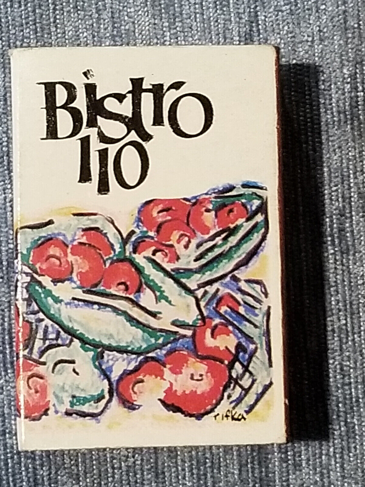Bistro 110 Restaurant Matches Match Box Vintage Full Unstruck